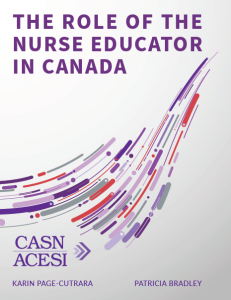 The role of the nurse educator in Canada 
